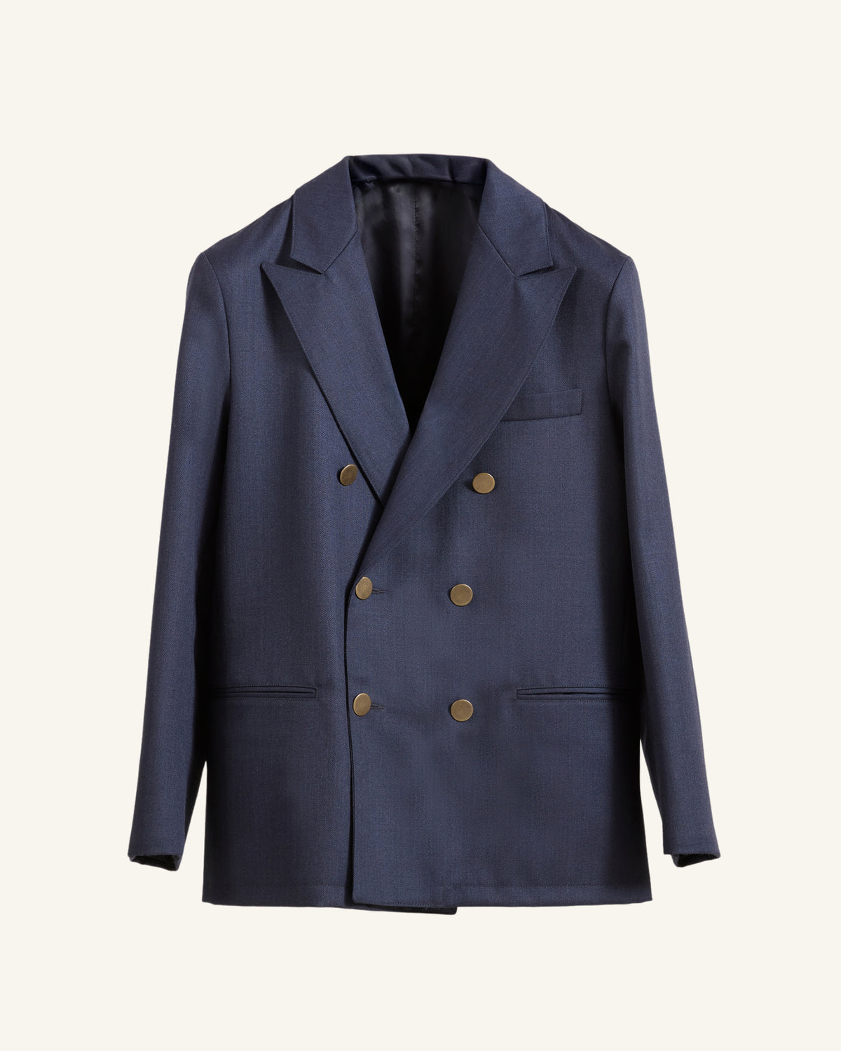 Giacca doppiopetto donna blu in lana Manteco, Maremosso