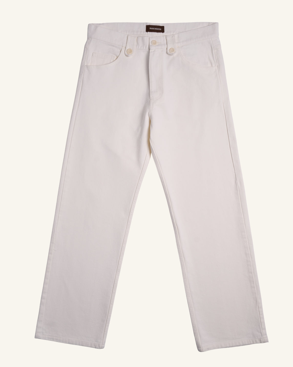 Jeans bianchi uomo a gamba dritta Maremosso in cotone Manteco