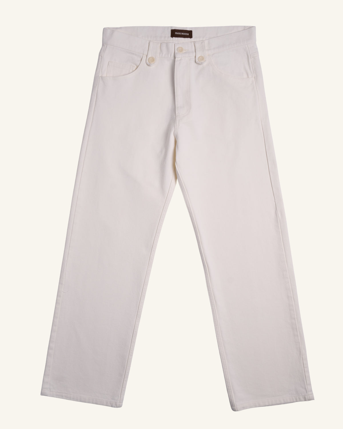 Jeans bianchi uomo a gamba dritta Maremosso in cotone Manteco