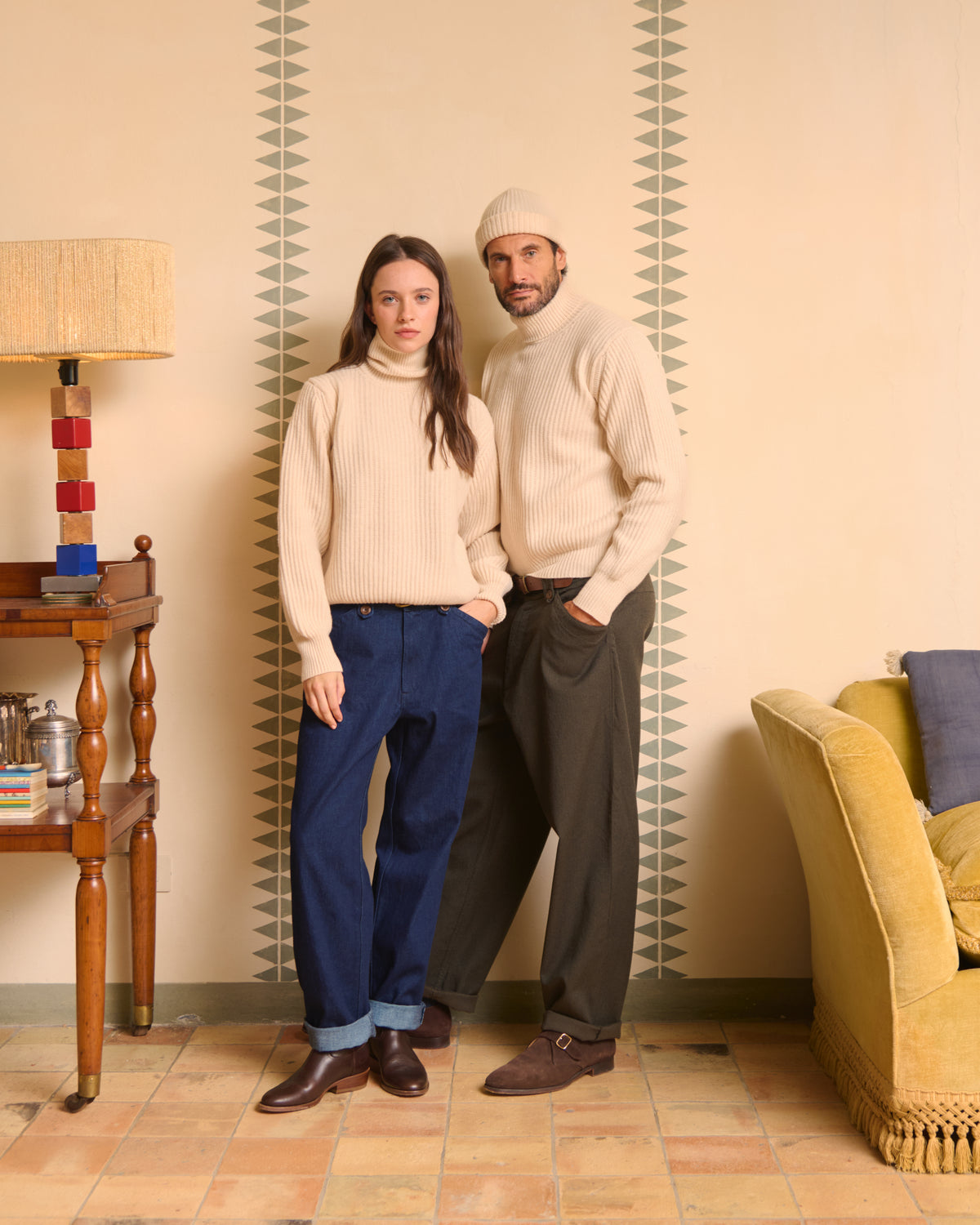 Pantalone Corso in denim donna e uomo, look workwear