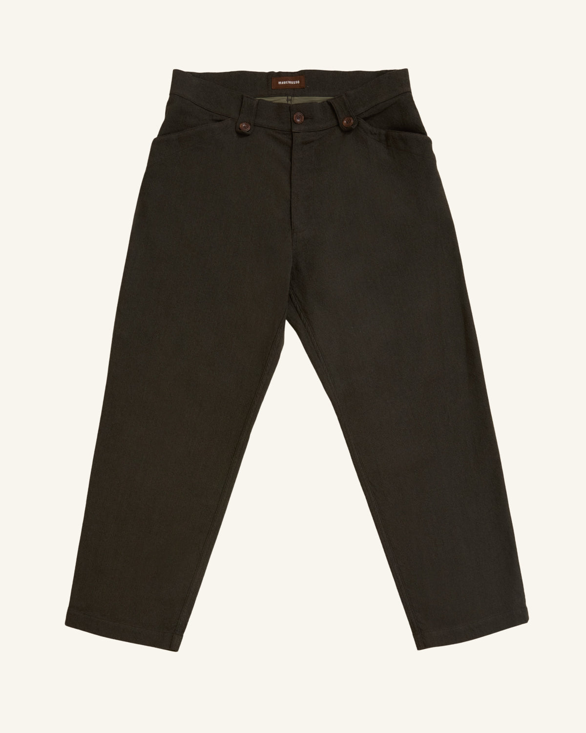 Pantalone uomo verde in lana e cotone Manteco, Corso Maremosso