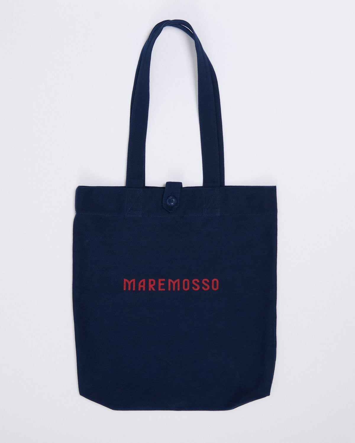 Shopper in cotone blu Maremosso portata a spalla