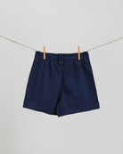 Bermuda donna blu a vita alta Maremosso, retro