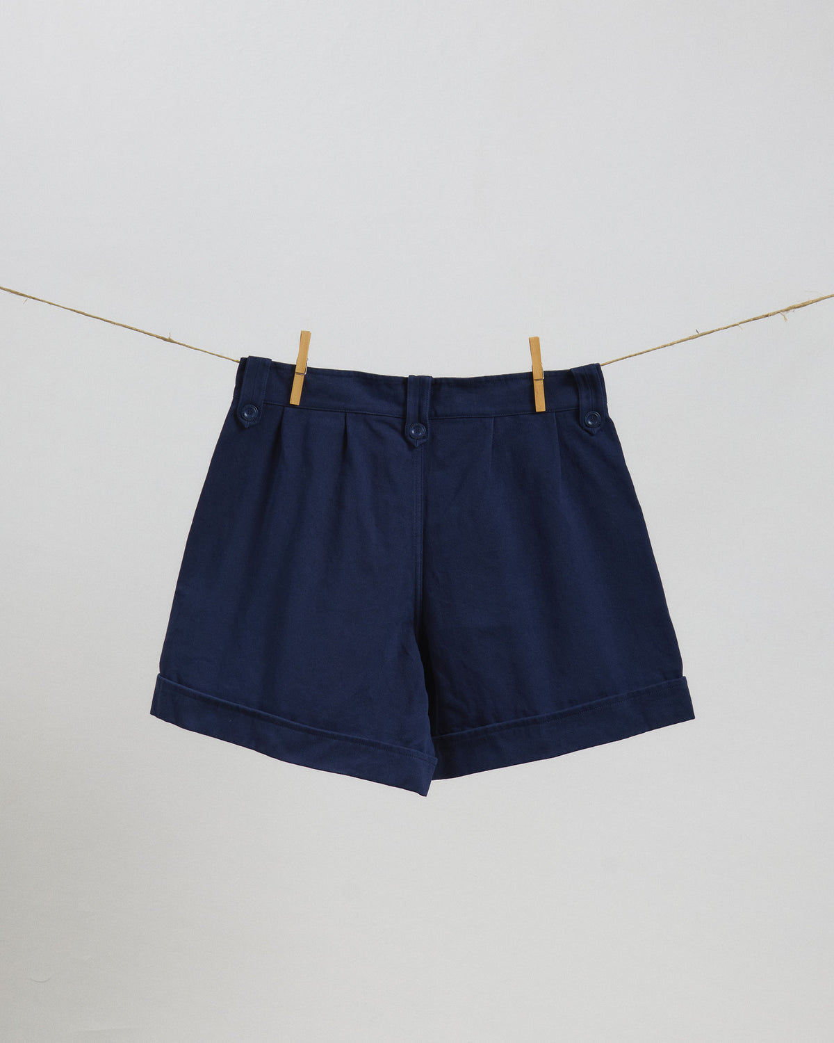 Bermuda uomo blu a vita alta Maremosso, retro