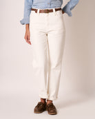 Jeans bianchi donna Maremosso indossati, vista frontale