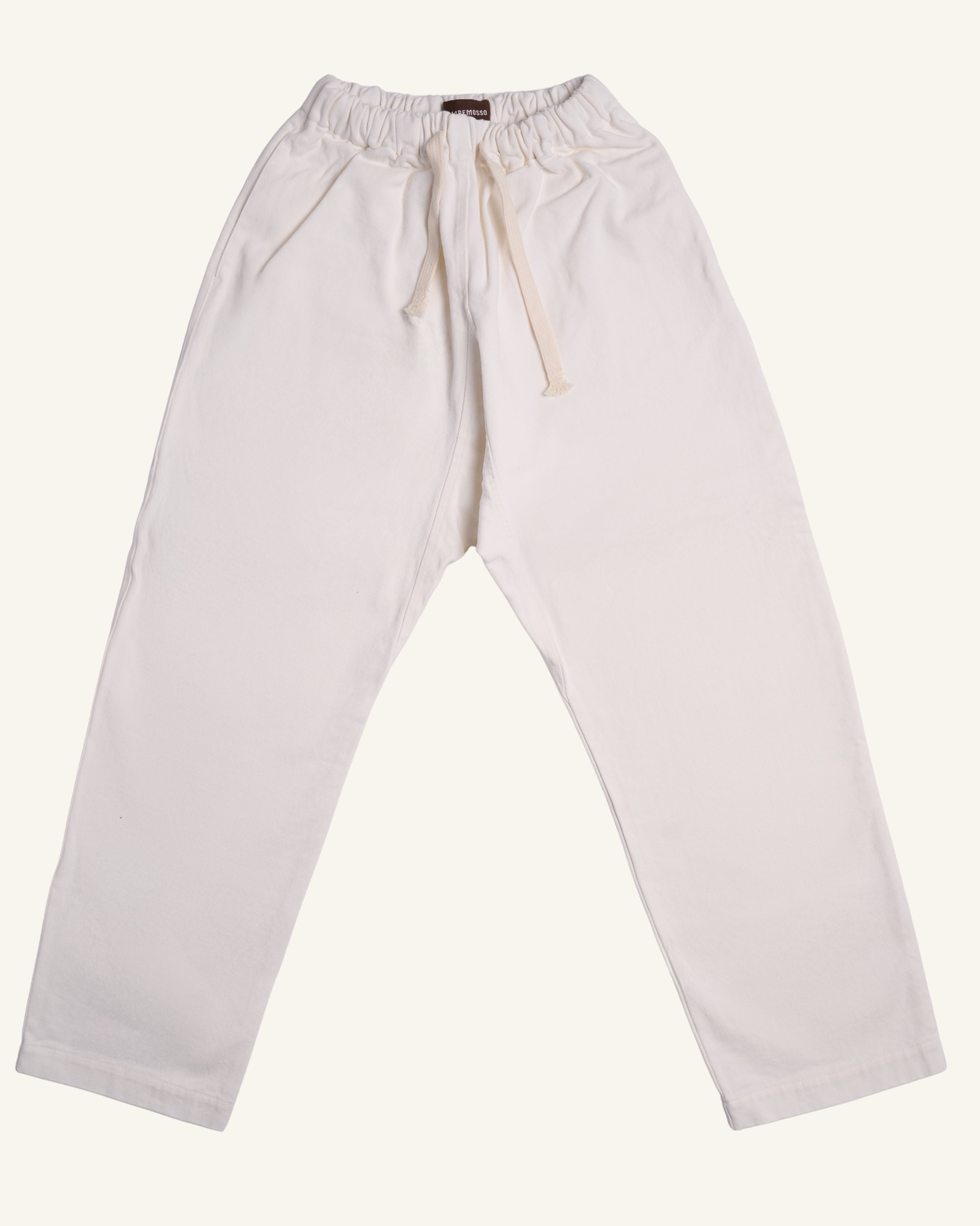 Pantalone giapponese donna bianco in cotone Manteco, Sol Levante Maremosso