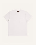 T-shirt bianca uomo con taschino in cotone, Maremosso
